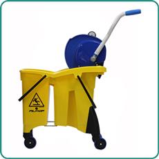 Janitorial Supplies Mop Bucket - 8 Gal Twice W/Roller Wringer